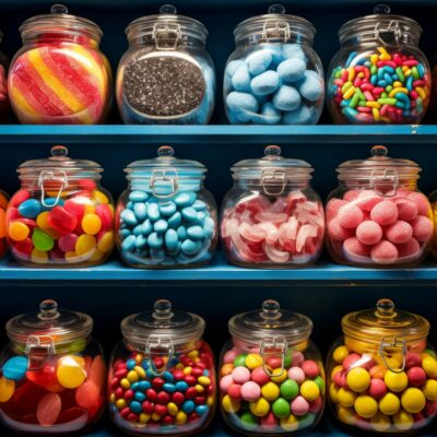 Candy store kiosk. Generate Ai