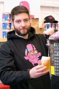 Andrew Traynor brewing